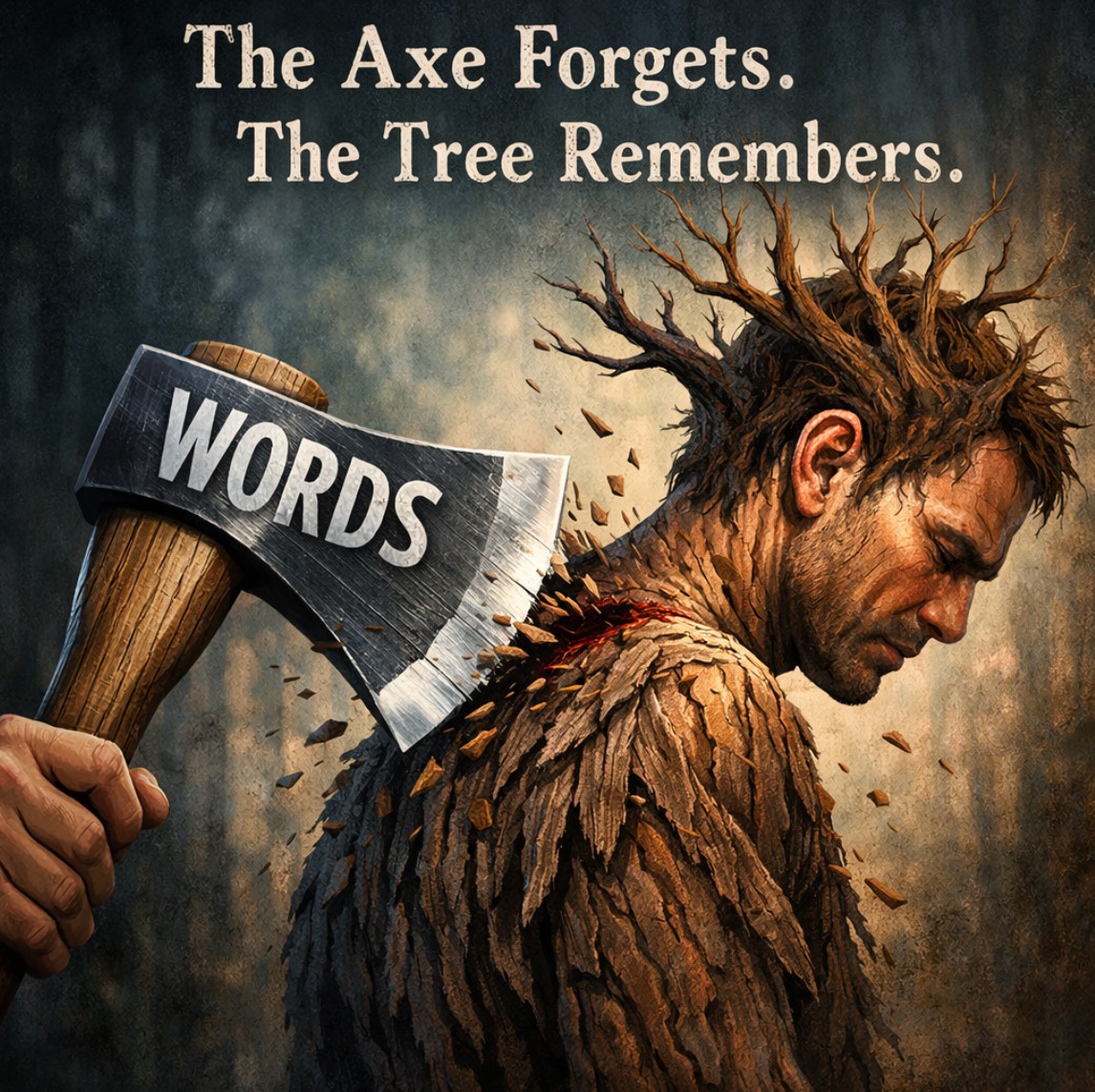 Axe forgets tree remembers Axe forgets tree remembers